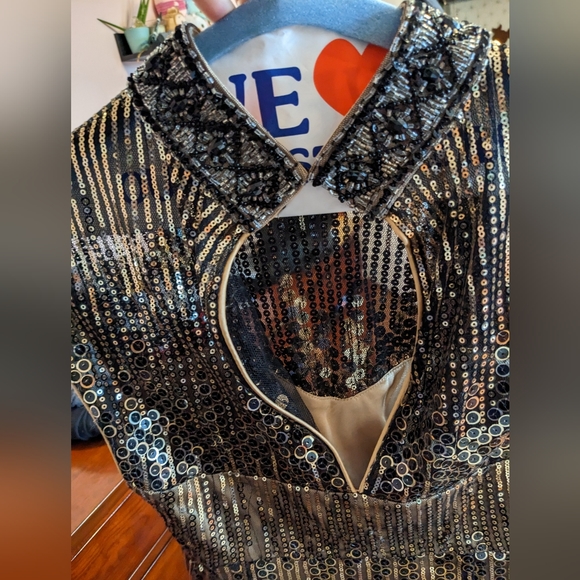 Sue Wong Dress very elegant with gold and black sequins size 4 - Picture 4 of 5